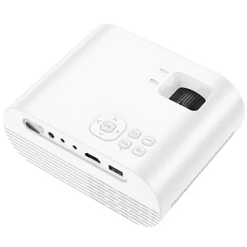 HOCO Projektor HD Ready DT1 Biały Wi-Fi, Bluetooth, 720P, Do 200 Cali