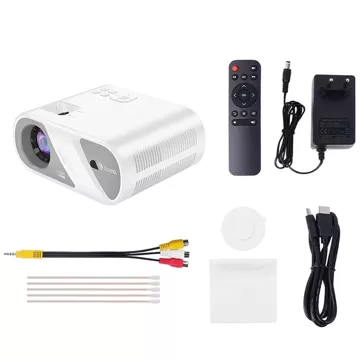 HOCO Projektor HD Ready DT1 Biały Wi-Fi, Bluetooth, 720P, Do 200 Cali