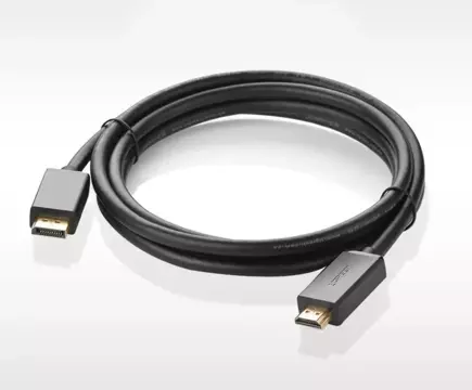 Jednokierunkowy kabel UGREEN z DisplayPort na HDMI 4K 30 Hz 32 AWG  2 m czarny (DP101 10202)