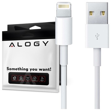 Kabel 100cm Alogy USB do Lightning przewód do ładowania apple iPhone biały