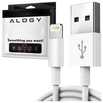 Kabel 100cm Alogy USB do Lightning przewód do ładowania apple iPhone biały