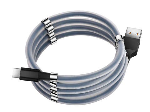 Kabel 100cm Alogy magnetyczny przewód USB- USB-C Type C 2.4A Czarny