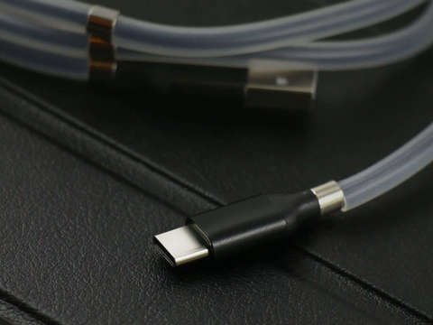 Kabel 100cm Alogy magnetyczny przewód USB- USB-C Type C 2.4A Czarny