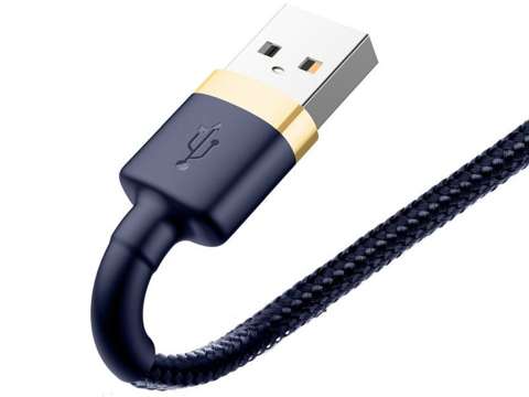 Kabel 2m Baseus Keviar USB Lightning do iPhone iPad iPod 1.5A Granatowy