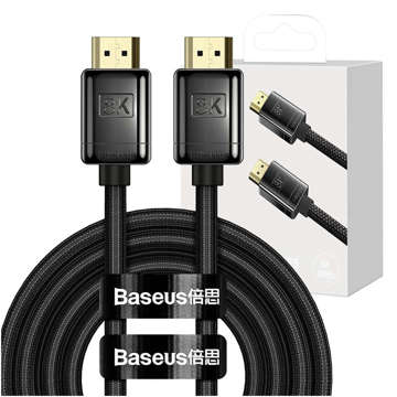 Kabel 3m Baseus High Definition Series HDMI 2.1 8K 60Hz 3D HDR 48Gbps Czarny