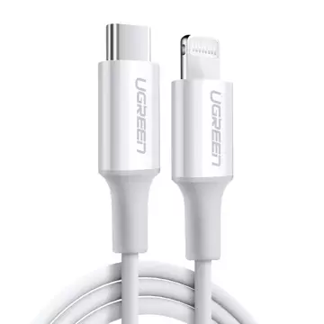 Kabel UGREEN przewód MFi USB Typ C - Lightning 3A 0.5 m biały (US171)