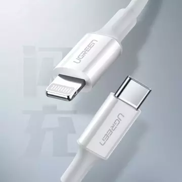 Kabel UGREEN przewód MFi USB Typ C - Lightning 3A 0.5 m biały (US171)