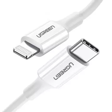 Kabel UGREEN przewód MFi USB Typ C - Lightning 3A 1.5 m biały (US171)