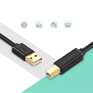 Kabel UGREEN przewód USB - USB Typ B (kabel do drukarki) 3m czarny (10351)