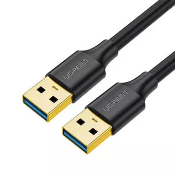 Kabel UGREEN  przewód USB - USB (męski - USB 3.2 Gen 1) 1 m czarny (US128 10370)