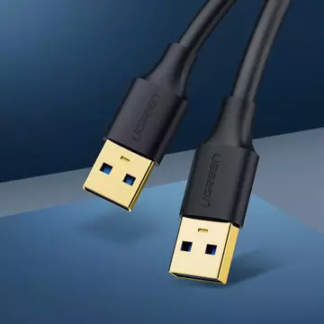 Kabel UGREEN  przewód USB - USB (męski - USB 3.2 Gen 1) 1 m czarny (US128 10370)