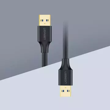 Kabel UGREEN  przewód USB - USB (męski - USB 3.2 Gen 1) 1 m czarny (US128 10370)