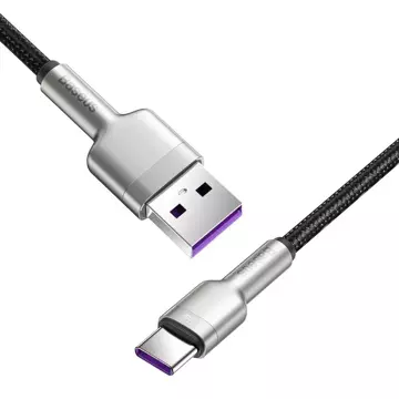 Kabel USB do USB-C Baseus Cafule, 66W, 0.25m (czarny)