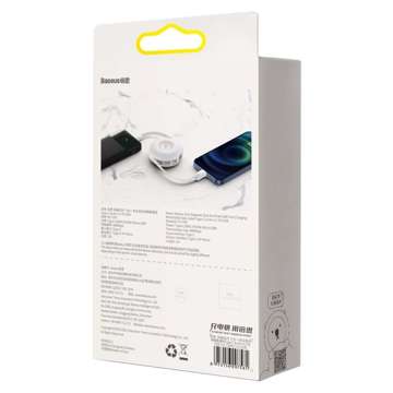 Kabel USB magnetyczny Baseus Zinc 3w1 USB-C / Lightning / Micro 20W, 1m (biały)