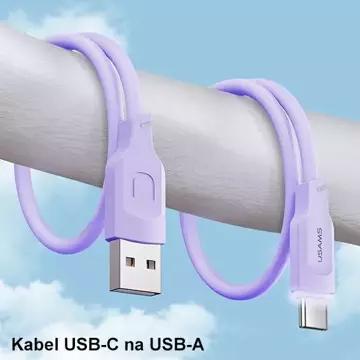 Kabel USMAS USB-C PD Fast Charging 1.2m purpurowy