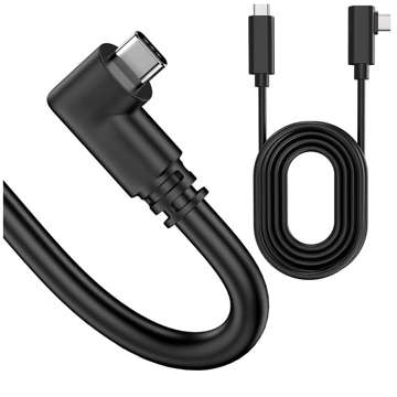 Kabel do okularów VR Alogy przewód USB Type-C 5m do Oculus Link Quest 1 2 Czarny