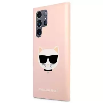 Karl Lagerfeld KLHCS22LSLCHPI S22 Ultra S908 hardcase różowy/pink Silicone Choupette Head