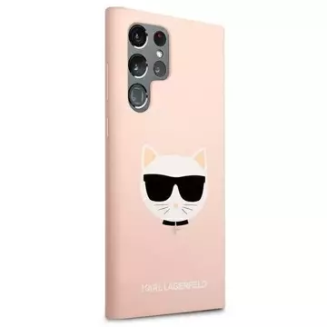 Karl Lagerfeld KLHCS22LSLCHPI S22 Ultra S908 hardcase różowy/pink Silicone Choupette Head