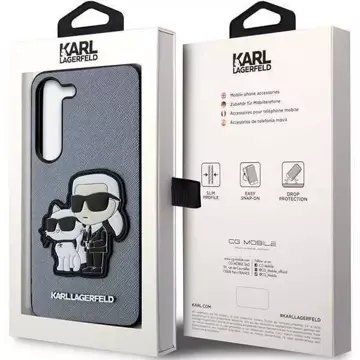 Karl Lagerfeld KLHCS23MSANKCPG do Samsung Galaxy S23+ S916 hardcase szary/grey Saffiano Karl & Choupette