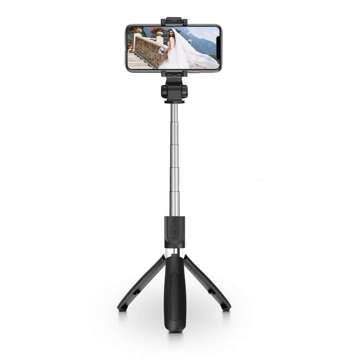 Kijek Uchwyt Selfie Stick Tripod Bluetooth bezprzewodowy L01S Wireless Black