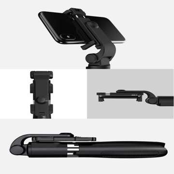 Kijek Uchwyt Selfie Stick Tripod Bluetooth bezprzewodowy L01S Wireless Black