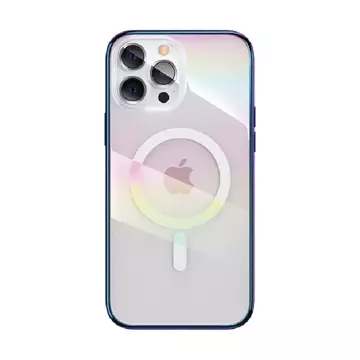 Kingxbar PQY Nebula Series magnetyczne etui do iPhone 13 Pro Max obudowa pokrowiec fioletowy (kompatybilne z MagSafe)