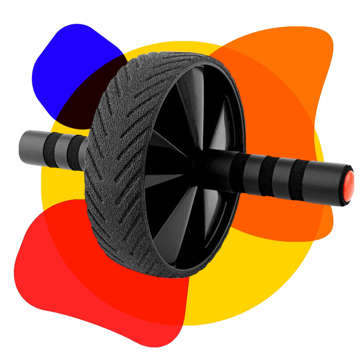 Kółko roller do ćwiczeń mięśni brzucha biceps ABS Wheel Fitness koło trening sport czarny