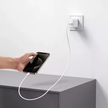 Ładowarka Joyroom Sieciowa USB-C PD 30W QC SFC - Biała + Kabel USB-C 1m