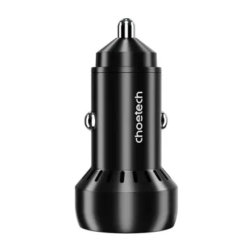 Ładowarka Samochodowa Choetech TC0014 60W 2x USB-C + USB-A QC3.0 PD3.0 Czarna