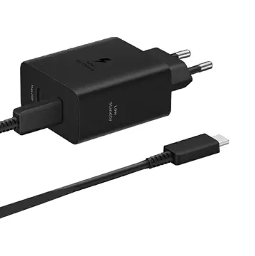 Ładowarka Samsung Power Adapter Duo Sieciowa 2x USB-C 50W - Czarna