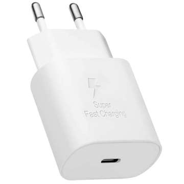 Ładowarka Sieciowa 3.6A 25W Fast Power Delivery PD USB-C Type-C Single Biała + Kabel USB-C