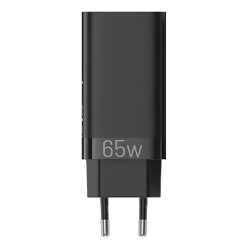 Ładowarka Sieciowa Vention FEDB0-EU 2xUSB-C USB-A GaN 65W Czarna