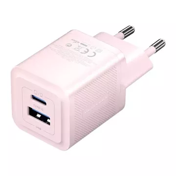 Ładowarka Sieciowa Vention FEQP0-EU USB-C USB-A GaN 30W Różowa