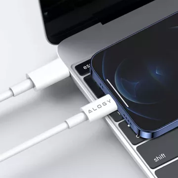 Ładowarka sieciowa Alogy szybka USB-C PD 20W + Kabel 1m przewód Lightning do iPhone Biały