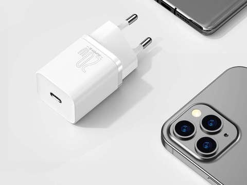 Ładowarka sieciowa Baseus Super Si  USB-C kabel do iPhone 20W White