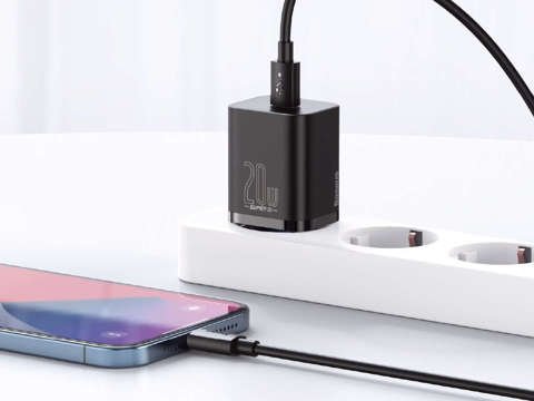 Ładowarka sieciowa Baseus USB-C PD 20W + Kabel USB-C do Lightning 1m