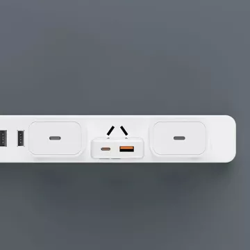 Ładowarka sieciowa GaN Dudao A30EUT 30W USB-A / USB-C + kabel USB-C - USB-C - Biała