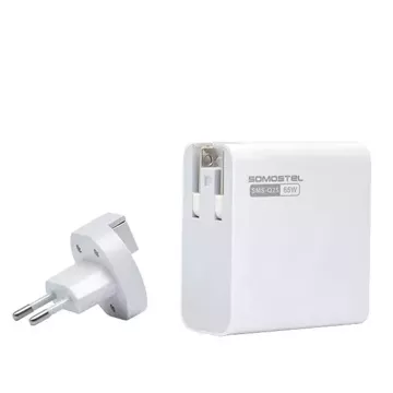 Ładowarka sieciowa Somostel Power Delivery Q25 PD + USB Biała