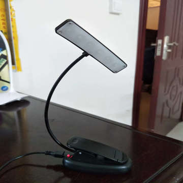 Lampa biurkowa Alogy LED z klipsem do czytania z akumulatorem Czarna