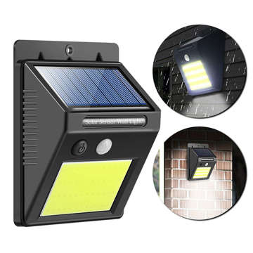 Lampa solarna LED Zewnętrzna z czujnikiem ruchu i zmierzchu 48 LED COB