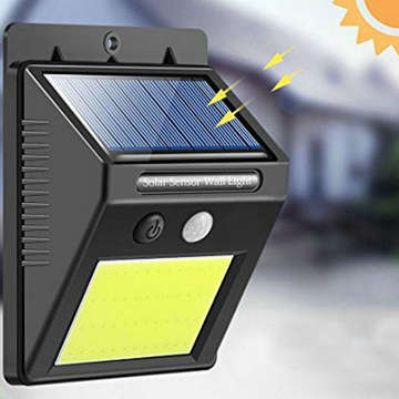 Lampa solarna LED Zewnętrzna z czujnikiem ruchu i zmierzchu 48 LED COB