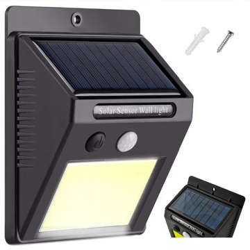 Lampa solarna LED Zewnętrzna z czujnikiem ruchu i zmierzchu 48 LED COB