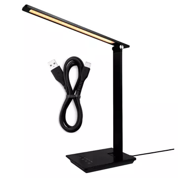 Lampka biurkowa LED składana Alogy Desk LED Lamp z gniazdem USB z możliwością ładowania Czarna