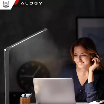 Lampka biurkowa LED składana Alogy Desk LED Lamp z gniazdem USB z możliwością ładowania Czarna