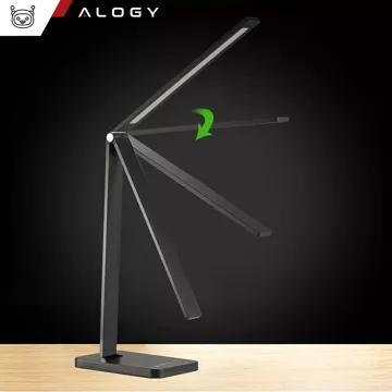 Lampka biurkowa LED składana Alogy Desk LED Lamp z gniazdem USB z możliwością ładowania Czarna