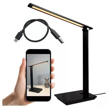 Lampka biurkowa LED składana Alogy Desk LED Lamp z gniazdem USB z możliwością ładowania Czarna