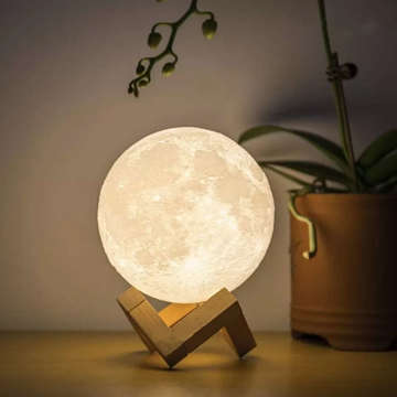 Lampka nocna Świecący Księżyc Lampa 3D Moon Light 8cm