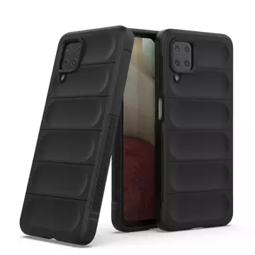 Magic Shield Case etui do Samsung Galaxy A12 elastyczny pancerny pokrowiec czarny