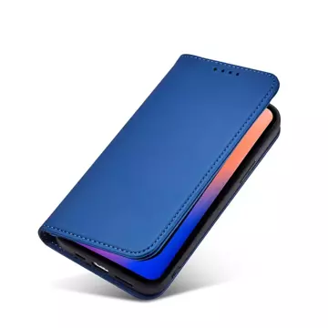 Magnet Card Case etui do iPhone 12 pokrowiec portfel na karty kartę podstawka niebieski