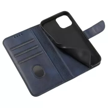 Magnet Case elegancki futerał etui pokrowiec z klapką i funkcją podstawki Samsung Galaxy A73 niebieski